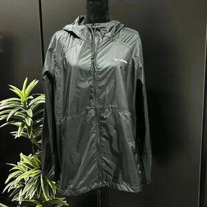 Columbia Center Ridge hooded windbreaker, 2 pocket,bungee ties,elastic cuffs